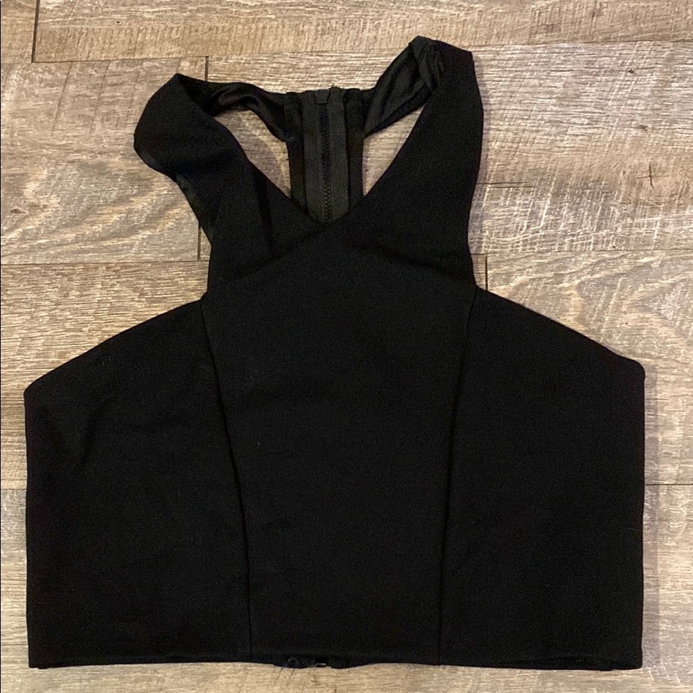 Express Black Sleeveless Crop Top NWOT